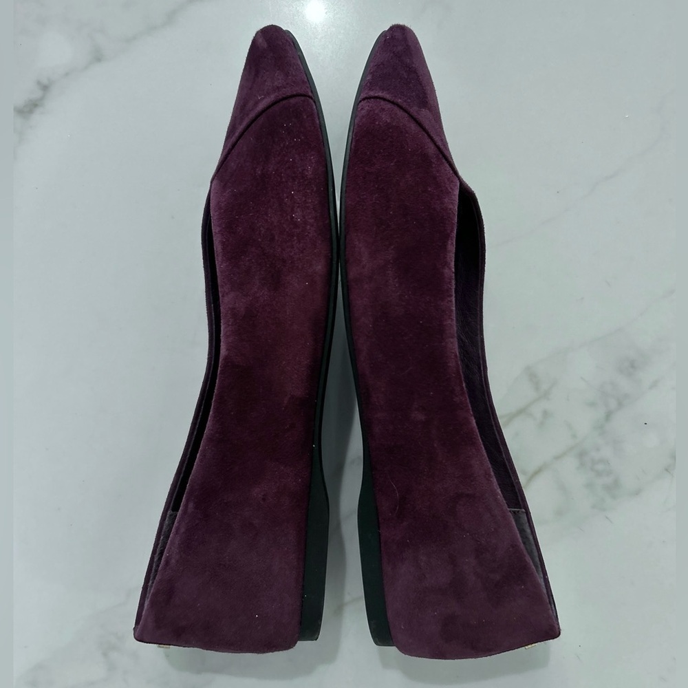Birdies Goldfinch Mulberry Size 7.5 Ballet Flats Pointed Toe Suede EUC - Picture 11 of 15